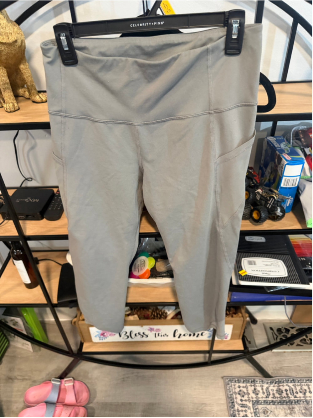 Women's Old Navy Active Elevate Go-Dry Leggings Grey medium